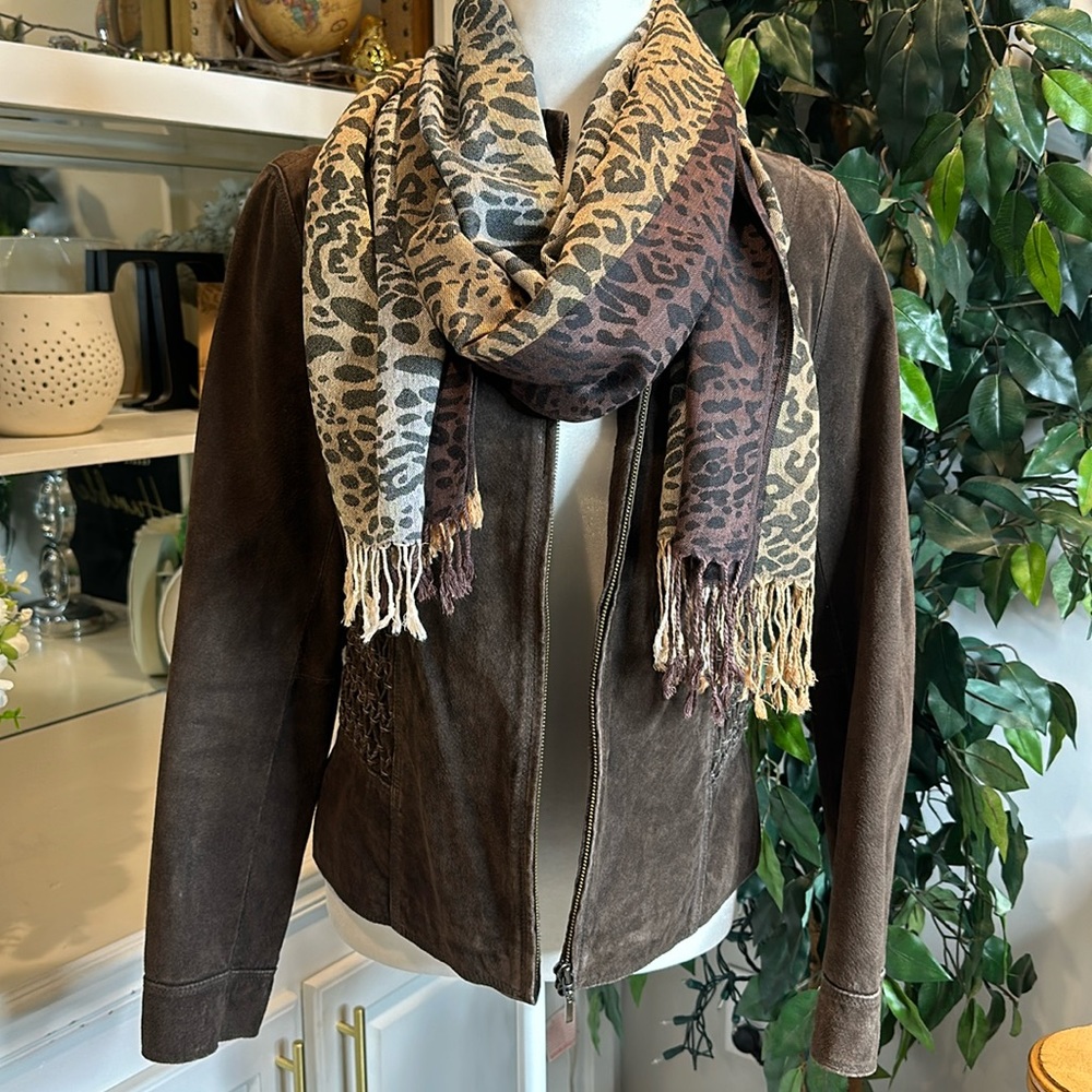 GUC Coldwater Creek Chocolate Brown 100% Suede Jacket, XS
